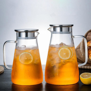 Carafe à eau en verre borosilicate haute résistance, grande capacité, résistante à la chaleur, pour boissons froides, utilisation au réfrigérateur - Product Image 4
