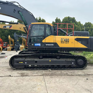 รถขุดไฮดรอลิกตีนตะขาบ Volvo EC480 มือสอง ขนาด 48 ตัน พร้อมเครื่องยนต์ ปั๊ม มอเตอร์ และหัวต่อแบบเร็ว พร้อมหัวเจาะ-กำลังขุดสูง - Product Image 1