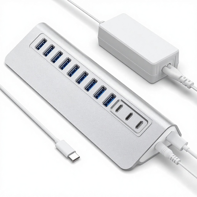 12-in-1 USB-C Hub 10Gbps USB 3.1 Multiport Adapter with Charging Port Aluminum Alloy in Stock