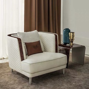 Sofá de cuero de microfibra de estilo nórdico moderno, gran oferta, para sala de estar - Product Image 3