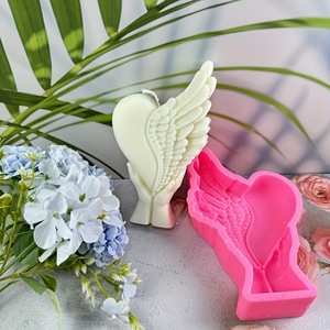 Rose Cross Silicone <b>Mold</b> Pink Light Gray Transparent Wedding DIY Candle Making Kit Customizable Shape YT24118 Series - Product Image 4