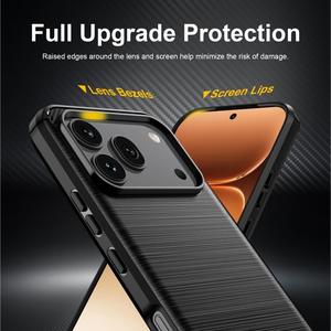 Funda de Teléfono de TPU con Textura de <span class=keywords><strong>Fibra</strong></span> de Carbono Global para Honor <span class=keywords><strong>600</strong></span> Pro - Product Image 3