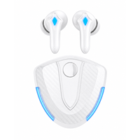 Écouteurs de jeu sans fil RGB LED TWS stéréo intra-auriculaires avec affichage numérique lumineux et étui de charge