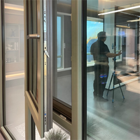 Ventanas Modernas de Madera y Aluminio Compuesto con Triple Vidrio Templado y Aislamiento Térmico para Casa, Villa u Oficina