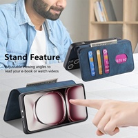 Étui portefeuille magnétique détachable avec emplacements pour cartes et protection à 360° °   Étui à rabat en cuir PU pour OPPO Reno15F Reno15 Pro Find X9