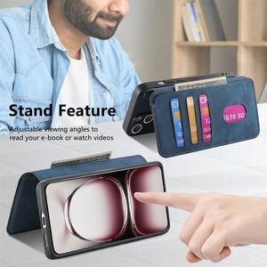 Funda Magnética Desmontable con Ranuras para Tarjetas y Protección <span class=keywords><strong>de</strong></span> 360° °   Funda con Tapa Abatible <span class=keywords><strong>de</strong></span> Cuero PU para OPPO Reno15F Reno15 Pro Find X9 - Product Image 4