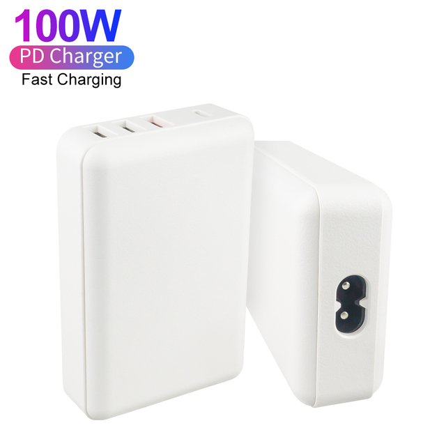 Newest Products 100W Gan Charger USB C Type-C PD Fast Charging Charger Block Quick Charge for Smartphone Laptop