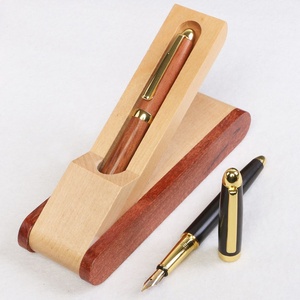Ebony Solid Wood Gold Tip <strong>Fountain</strong> <strong>Pen</strong> Retro Rotary Medium-Oil Writing College <strong>Graduation</strong> &amp; Business Gift Signature <strong>Pen</strong> - Product Image 2