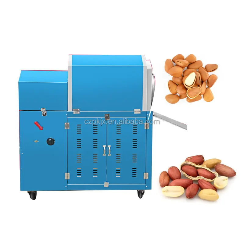 Mesin penggorengan kacang otomatis penuh lebih baik mesin pemanggang jagung mesin pemanggang kacang kopi gas