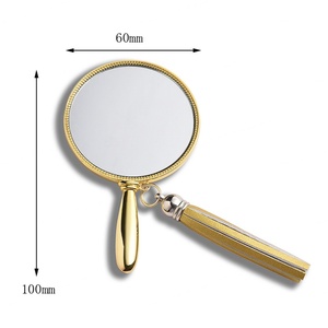 กระจกแบบพกพา PU กระจกแบบมีพู่กระเป๋าแต่งหน้าพร้อมกระเป๋าหนัง PU - Product Image 4