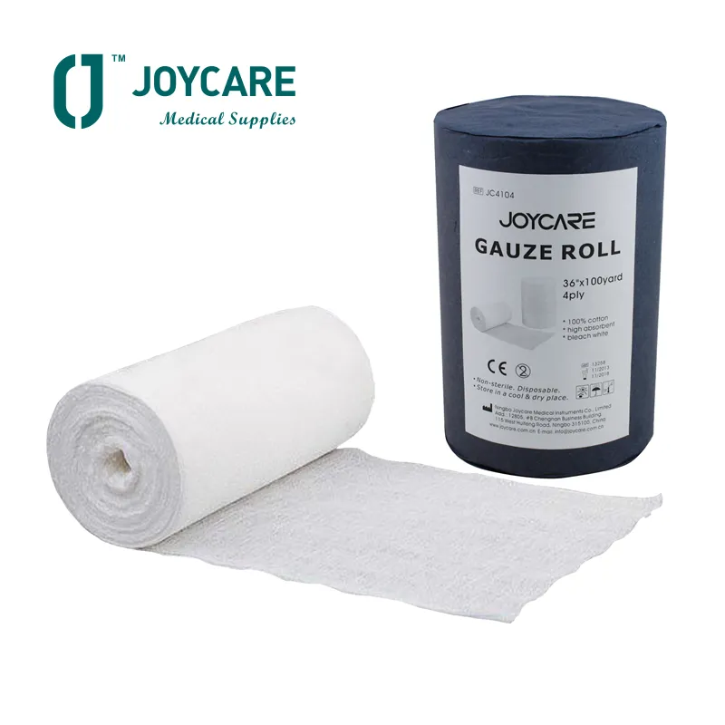 4Layer Custom size CE ISO High Absorbent Gauze Roll 100 Yards Non Sterile 100% Cotton Absorbent Gauze Roll