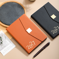 Coffret Cadeau Luxe A5 Agenda 2027 avec Fermeture Magnétique, Carnet en Cuir et Stylo Bille Assorti pour Réunions d'Affaires et Bureau