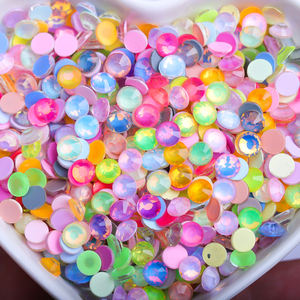 Juli gros nouvelles couleurs cristal Non Hotfix strass dos plat moka <span class=keywords><strong>opale</strong></span> strass en gros en vrac emballage - Product Image 1