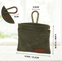Porte-monnaie multifonction en toile pour hommes et femmes, mini pochette de cou, porte-clés, sac pour sacs à déjections canines, pochette d'entraînement pour animaux de compagnie