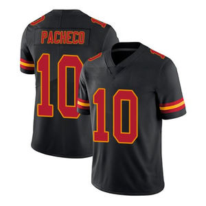 Herren 87 Travis Kelce 10 Isiah Pacheco 4 Rashee Rice 95 Jones 15 Patrick Mahomes Kansas Genähtes Fußball trikot von höchster Qualität - Product Image 4