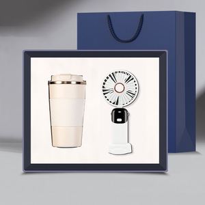 Práctico Set de Regalo Electrónico con Taza de Café y Ventilador con Logotipo Personalizado para Eventos Empresariales y Conferencias - Product Image 2