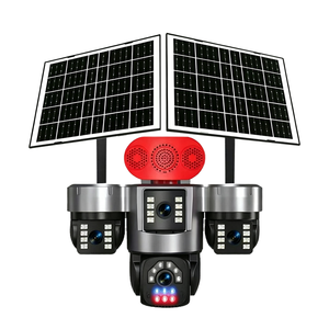 Cámara de Seguridad Solar PTZ S6 GISENTEC para Exteriores, 4 Lentes, 5MP, Visión Nocturna, Impermeable IP66, Detección de Movimiento, Audio Bidireccional, Uso en Exteriores - Product Image 1