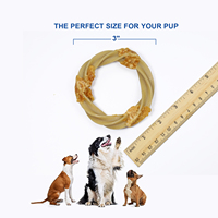 Friandise pour chien : Anneau enveloppé de viande de poulet, riche en protéines, facilement digestible, pour l'hygiène dentaire, collation saine pour chiot, nourriture saine pour animaux, pour nettoyer les dents et à mâcher