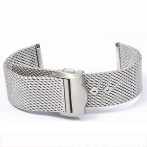 20mm Edelstahl-Armband aus gewebtem Netz mit Klapp schnalle für Uhren der Serie OM 300 600 mit gewebtem Stahl armband - Product Image 5