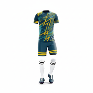 ชุดฟุตบอลของผู้ชายวัสดุพิมพ์ซับลิเมชันออกแบบได้ตามต้องการใส่สบายระบายอากาศ - Product Image 1