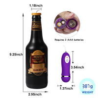 Godet de masturbation masculin électrique en forme de bouteille de bière, avec stimulation vaginale et orale, pour simulation d'avion