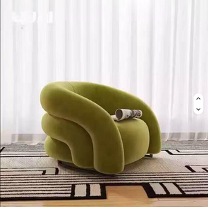 Fauteuil inclinable capitonné moderne haut de gamme pour salon, hôtel, villas, appartements, avec structure en tissu, chaise longue individuelle - Product Image 3