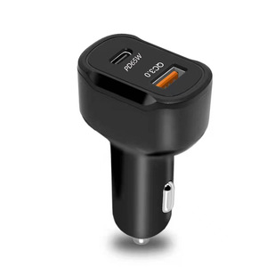 <b>Car</b> Charger Dual QC3.0 PD20W Fast Charging 65W Output Black - Product Image 5