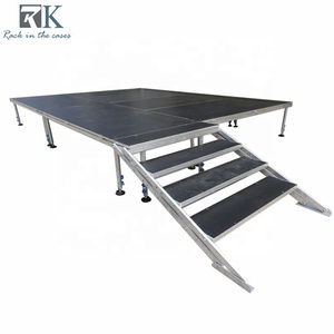 Plataforma de Escenario de Aluminio para Conciertos y Eventos, Podio de Escenario de 4x8 pies para Bodas, Móvil y Portátil - Product Image 1