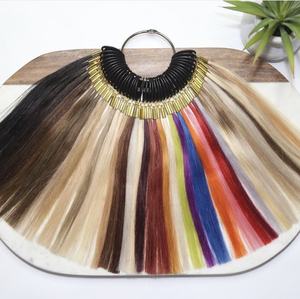 Personnalisé de Haute Qualité Livre de Cheveux Humains <span class=keywords><strong>Remy</strong></span> Anneau de Couleur Extensions de Cheveux Graphique de Couleur de Cheveux - Product Image 2