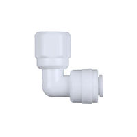 Raccord coudé rapide fileté femelle 1/4 po pour tube de 1/4 po DE, accessoire pour filtre purificateur d'eau et système d'osmose inverse (RO)