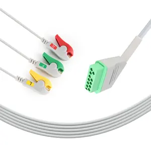 医療用ケーブルアクセサリー日本コーデンBSM-4100互換直接接続ECGケーブル、3リードグラバーIEC規格