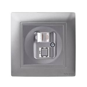 Enchufe de pared doble para datos de ordenador con panel táctil, categoría 6, para electrodomésticos estándar, color blanco, tipo PC Firewall Board - Product Image 3