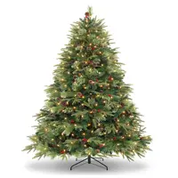 6 أقدام فاخرة فاخرة شجرة شجرة كريسماس صناعية متمحور مع مخاريط الصنوبر