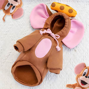 Sudadera con Capucha para Perro, Diseño de Ratón de Dibujos Animados, Personalizada, Linda, de Poliéster, Moderna, Informal, para Invierno, Primavera y Otoño, Ropa para Mascotas - Product Image 4