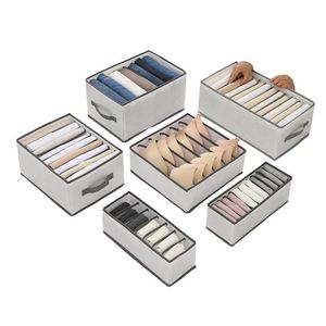 Organisateur de vêtements pliable pour placard, tiroir de rangement lavable pour vêtements, jeans, sous-vêtements, boîte de rangement - Product Image 1
