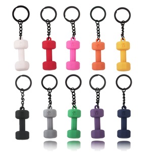 LLavero de luz de silicona ecológico divertido 3D impresión Digital para gimnasio Fitness mancuerna botella de agua placa bolsa competición - Product Image 4