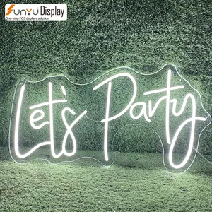 Free Design Let's Party Happy Birthday Oh Baby Neon Sign Custom Acrylic Neon Sign