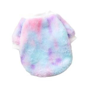 2025 Sonbahar Kış Yeni Labubu W2406 Tie-Dye Sweatshirt Küçük ve Orta Boy Köpekler İçin Evcil Hayvan Giysisi Stokta Toptan - Product Image 5