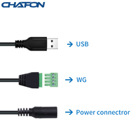 Lecteur RFID UHF Chafon CF591 pour gestion de véhicules électriques, RS232/WG, ABS, gain 9dBi, 12V, longue portée 8-10M, pour contrôle d'accès par carte