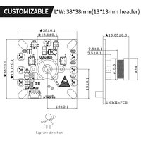 Interface USB2.0 de la plus petite taille Mini 1080P caméra de vision nocturne ov2735 Module de caméra de vidéosurveillance CMOS pour Robot Vision