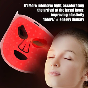 Masques de massage facial en silicone <span class=keywords><strong>LED</strong></span> 180 <span class=keywords><strong>LED</strong></span> les plus vendus, 4 couleurs, massage du <span class=keywords><strong>visage</strong></span>, rechargeable par USB, <span class=keywords><strong>masque</strong></span> de beauté électrique, masseur facial - Product Image 2