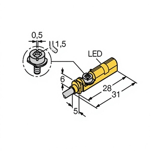 Sensor de Proximidad Magnético Inductivo MT-Turck BIM-UNT-AP6X 7M, 150mA, 10-30VDC, PNP NO, IP68, Cable PUR Corto, Industrial - Product Image 2
