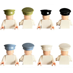 すぐに発送可能 小さな粒子ビルディングブロック人形帽子 Mocパーツ 各種ヘルメット帽子 シティプロフェッショナルアクセサリー DIY - Product Image 3