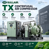 Kompresor Udara Sentrifugal Sullair TX Tipe Bebas Oli 1050-2470CFM 60-145PSI Perawatan Rendah untuk Solusi Udara Industri