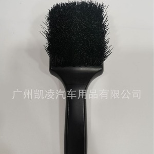 Yi Kailing Car Tire Brush Stiff Bristle PP <b>Material</b> Black And <b>Red</b> For Wheel Cleaning - Product Image 3