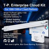 Lámpara LED Tri-proof de 18W sin Parpadeo, Lámpara Integrada con Soporte para Oficina y Sala de Conferencias