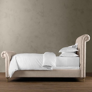 สไตล์อเมริกันห้องนอนชุดเฟอร์นิเจอร์Upholstered KingขนาดChesterfieldผ้าผ้าปูที่นอนโรงแรม - Product Image 4