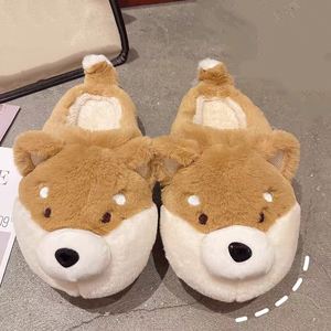 StepGrace mignon dessin animé chien conception nouveauté en peluche chaud antidérapant plate-forme moelleux hiver maison pantoufles <span class=keywords><strong>pour</strong></span> femmes Pantuflas - Product Image 2
