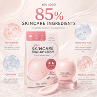 Crème Visage Hydratante Éclaircissante au Complexe d'Acide Hyaluronique Luminous-Skin, Unifie le Teint, Céramide Rose Lacté, OEM ODM