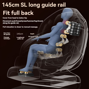 Commercio all'ingrosso della fabbrica di lusso di alta qualità a buon mercato 4D Full Body a gravità Zero uso domestico automatico pelle PU massaggio ai <span class=keywords><strong>piedi</strong></span> poltrona - Product Image 4